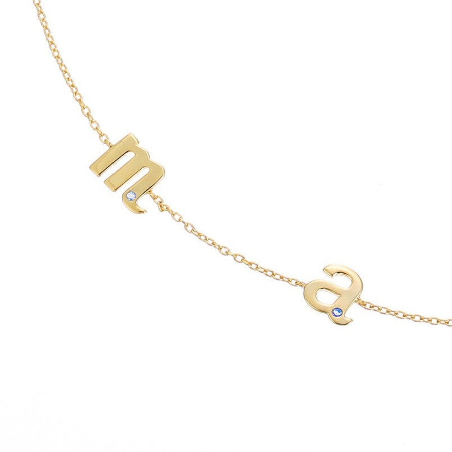 Echo Gold 'W' Initial Necklace – Emily Mortimer Jewellery